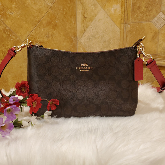 coach lewis shoulder bag in signature canvas